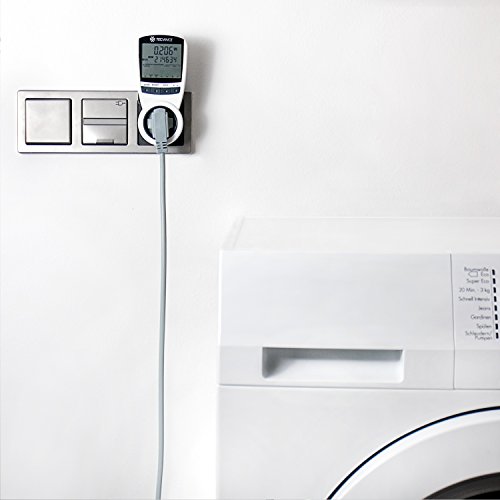 Tecvance Energiekostenmessgerät / Stromkostenmessgerät / Stromverbrauchszähler – Anzeige von Energieverbrauch in Wattstunde (kWh) - 6