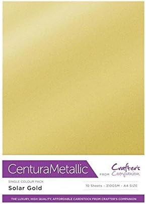 Centura Metallic A4 Printable 310gsm Printable Card Pack - Solar Gold 10 sheets.