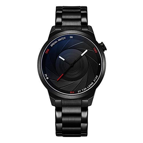 BREAK Relojes de Moda únicos Hombres Mujeres Unisex Design Photographer Series Reloj analógicos de Acero Inoxidable a Prueba de Agua
