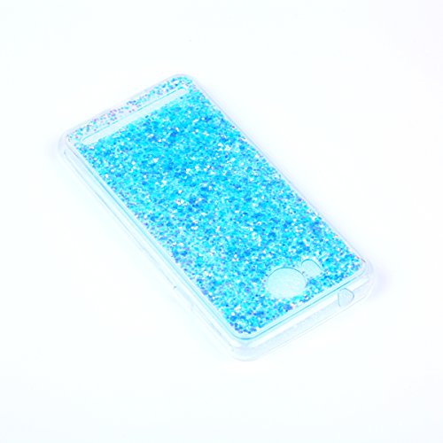 Huawei Y3 II Hülle,Silikon Schutzhülle für Huawei Y3 II,Huawei Y3 II Bling Hülle,Ukayfe Luxus Schön Shiny Glänzend Glitzer Weiche TPU Abdeckung Crystal Silikon Tasche Schutzhülle Shinning Strass Rückseite Hülle Etui Cover für Huawei Y3 II (Blau) - 4