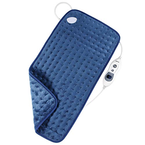 Coussin Chauffant AREALER Chauffage Rapide, 3 Niveaux de Température pour Épaules, Cou, Dos, Jambes, Arrêt Automatique et Protection contre la Surchauffe, Lavable en Machine avec un Sac, 12* 24 in