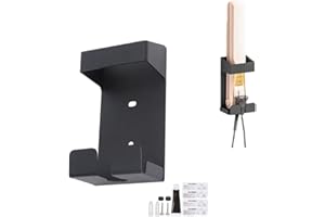 Boxwizard Support de fer à lisser pour fer à lisser, porte-outils en métal, fer à friser en acier inoxydable, porte-outils mural, fer à boucler, étagères de salle de bain Noir