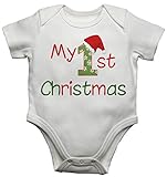 Baby Vests Bodysuits Baby Grows Personalized Graphic Print Design - My 1st Christmas - Unisex (Boys, Girls) - White - 0 - 3 Months
