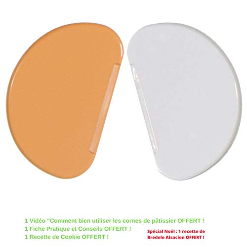 Corne Patisserie[ 2 Souple et Rigide]Garantie 2 Ans|Parfait pour Pâtisserie Boulangerie Cul de Poule et Limiter la Perte de Marchandise[Corne de Patissier]1 recette de Cookie |