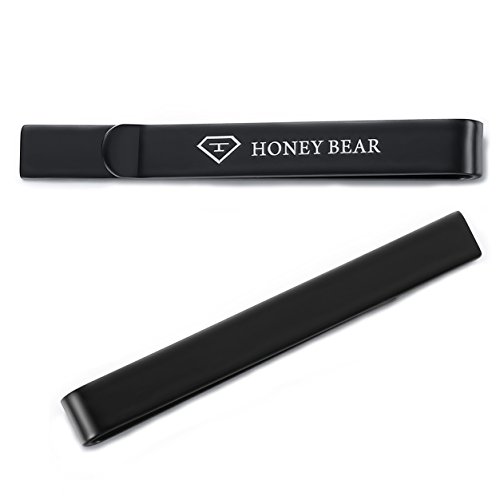 Honey Bear Mens Tie Clip Bar - Normal Size Stainless Steel For Business Wedding Gift,5.4cm