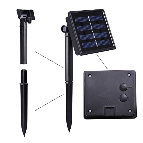 NuteDawn 100er LED Solar Kupferdraht Lichterkette Warmweiß 12 Meter, Wasserdichte Solar Außen Sternen Lichterketten Beleuchtung für Garten, Wohnungen, Tanzen, Weihnachtsfeier, Magische Beleuchtung-Dekoration Innen, Schlafzimmer, Fenster (Warmweiß-10M) - 8