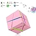 Produktbild Mini Tragbare Bluetooth Lautsprecher Speaker, TKSTAR Wireless LED Beleuchtung Stereo Magic Cube Sound Box mit Mikrofon Unterst¨¹tzung Tf / Aux / USB Beste Geschenkwahl (Rosa)