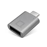 nonda USB-C to USB 3.0 Mini Adapter [World's Smallest] Aluminum Body with Indicator LED for Macbook Pro 2016, MacBook 12-inch and other Type-C Devices (Space Gray)
