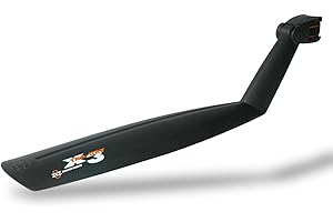 SKS Germany X-TRA-DRY parafango posteriore per mountain bike (in plastica ad alte prestazioni resistente agli urti, super leggero ed estremamente stabile, fissaggio regolabile in angolo), nero