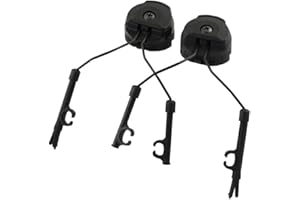 TS TAC-SKY Military Tactical Headset Brackets Mounted Rapid Action Helmet ARC Rail Adapter Kit/Military Tactical Accessories (Color : BK4)