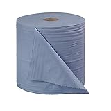 100% reciclado Connect B2B340 - Pack de 2 rollos de papel para limpiar, 400 m, color azul
