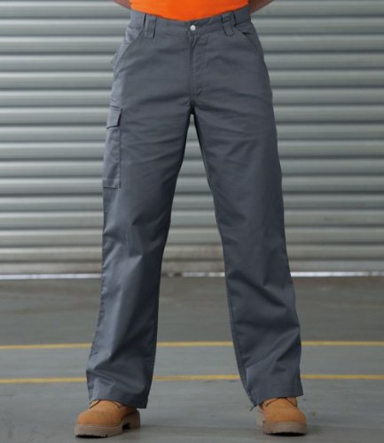 Russell Workwear Work Trousers : Color - Black : Size - 34/R