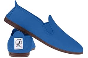 FunkyFashion Mens Ladies Javer Flossy Espadrilles Plimsoll Flat Shoes Pumps