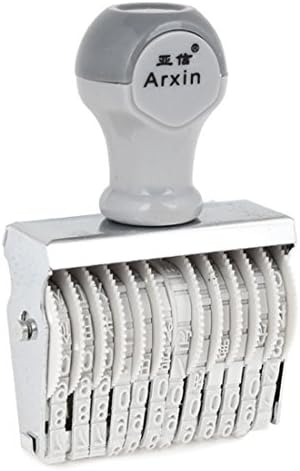 Numbering Machine - Arxin 12 Band Self Inking Rubber Stamps Numbering Machine, Off White