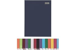 Top Sale 2026 Day Per Page A5 Yearly Diary with Hard Cover and Matching Ribbon - Blue