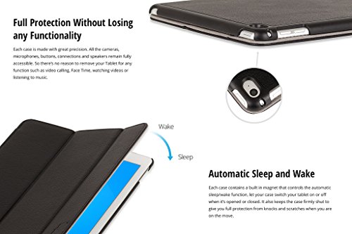 Forefront Cases® Neue Leder Hülle Tasche Case Cover für Apple iPad Mini 4 / 4th Generation (September 2015) – Rundum-Geräteschutz und intelligente Auto-Sleep-Wake-Funktion – inkl. Eingabestift - 4