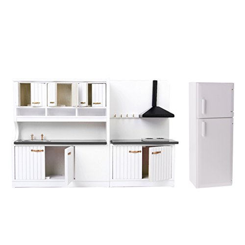 MagiDeal Meubles de Maison de Poupée Kits de Cuisine et Frigo Décoration pour 1/12 Dollhouse Blythe Licca