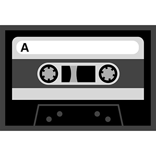 Fussmatte "Retro Tape Kassette" Türabstreifer Türmatte Fußabstreifer Schmutzfangmatte
