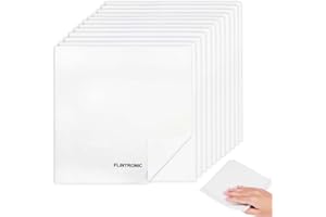 flintronic 12er Pack Reinigungstücher, Fusselfreie Tücher, Staubtuch, wiederverwendbar, zum Ölen von Holz, Reinigen von Glas und Bildschirmen, 30 x 30 cm
