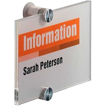 10 Targhette Portanome Per Ufficio In Alluminio Anodizzato - 240x152x16 Mm Con Profilo A Morsetto