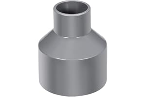 sourcing map Réducteur de Tuyau PVC DWV Hub 40 Gris 32mm x 63mm Douille Gray