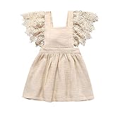 Baumwolle Pwtchenty Baumwolle Und Leinen Sleeveless Spitzenkleid FüR Kinder Kleider Damen Festlich Hochzeit Kleidung Damen Sommer Oberteile Kleid