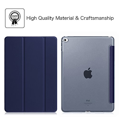 Fintie iPad Air 2 Hülle Case – Ultra Slim Superleicht Schutzhülle mit Lichtdurchlässig Rückseite Abdeckung Smart Cover Tasche mit Auto Schlaf / Wach und Standfunktion für Apple iPad Air 2 / iPad 6, Marineblau - 2