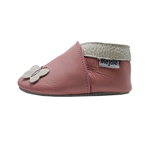 Mejale Weiche Sohle Leder Babyschuhe Lauflernschuhe Krabbelschuhe Kleinkind Kinderschuhe Hausschuhe Karikatur Schmetterling - 5