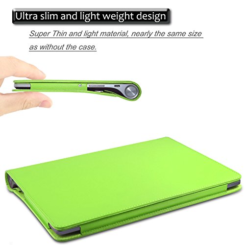 Lenovo Yoga Tab 3 Plus/ Lenovo Yoga Tablet 3 10 Pro Hülle Case, Infiland Slim Fit Folio PU-lederne dünne Kunstleder Schutzhülle Cover Tasche für Lenovo Yoga Tab 3 Plus 25,65cm (10,1 Zoll IPS) Convertible Media Tablet/Lenovo YOGA Tablet 3 10 Pro 25,6 cm (10,1 Zoll QHD IPS) Tablet (Not für Lenovo Yoga Tab 3 10) (Grün) - 6