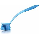 Homeor Dish & Kitchen Sink Brush with Comfortable Grip & Flexible Bristles, Tough Bristles for Stubborn Stains, Bathroom Tile