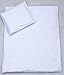 2 Pcs Junior Cot Bed Bedding Set - 150x120cm Duvet Cover & Pillowcase - Plain White