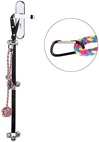 Siivton Adjustable Dog Potty Training Door Bells, House Training Doorbells with 8Pcs 14" Doggy Bells,with Free Dog Rope Toy and Puppy Training Directions,Easy for Training Small Medium and Large Dogs