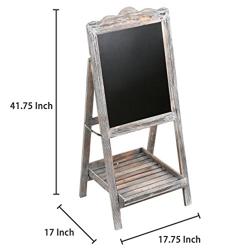 Pizarra para mensajes para tiza pizarr n de pie grande de madera caf lavada de blanco decoraci n retro MyGift reviews Pizarra para mensajes para tiza pizarr n de pie grande de madera caf lavada de blanco decoraci n retro MyGift