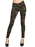 vaqueros pitillos con estampado camuflaje fabricado con algodón y elastano