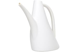 BOXAM Gießkanne zum Bewässern der Pflanzen Blumentöpfe Kunststoff klein 1,5L (Weiß)