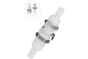 BBTUS 1/4" 3/8" 5/16" Connettore rapido in plastica con valvola di intercettazione a pannello, connettore per tubo flessibile maschio femmina raccordo rapido (1 maschio+1 femmina) (5/16")