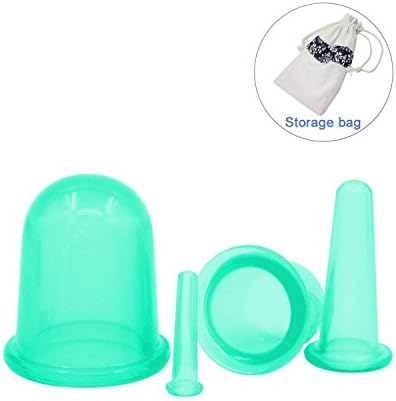 Silicone Massage Cups Face &amp; Body Cupping Therapy Massage Anti Cellulite Slimming Cups Vacuum Cup Cupping Therapy Joint and Muscle Pain Relaxation Stress Reduction Anti-aging 4Pcs