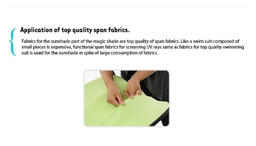 [Manito] New Sunshade / Sonnenschirm für Kinderwagen, Sportkinderwagen und Autositz, Weitsonnenschutz, UV-Cut, Universal und einfache Installation - 6