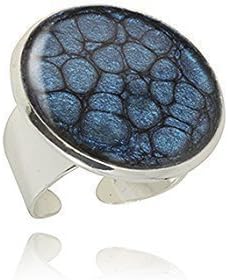 Classic Elegant Round Adjustable Statement Ring for Women (Style 18 - Big Nav...