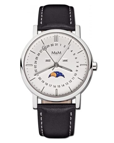 M&M Damen- und Herrenuhr Lederband M11919-442 MOONPHASE 229 M&M Damen- und Herrenuhr Lederband M11919-442 MOONPHASE 229