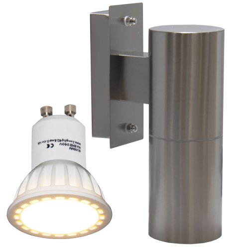 Preisvergleich Produktbild Long Life Lamp Company Wandleuchte, LED, 4 W, Edelstahl, IP65