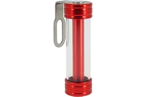 DAM Support de vignette Moto Cylindrique ALU 50X30 mm Rouge
