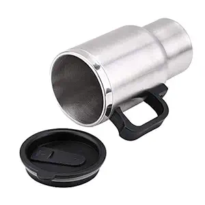 Dabster 12V Car Charging Electric Kettle Stainless Steel Travel Coffee Mug Cup Heated Thermos 450Ml