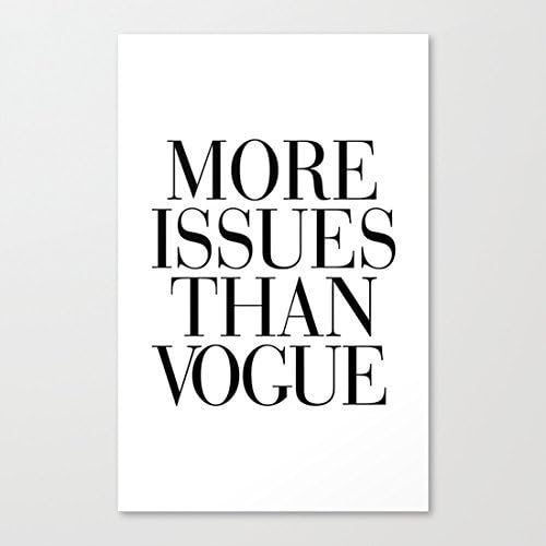 YUIEND More Issues Than Vogue Art Canvas Print Modern Wall Art For Home Decor 12x16