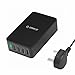 Price comparison product image ORICO 52W Quick USB Charger with 4 x 2.4A Fast Ports and a Quick Charge 2.0 for Samsung Galaxy S8 / S7 / S7 Edge / Note 5, iPhone, iPad, etc.