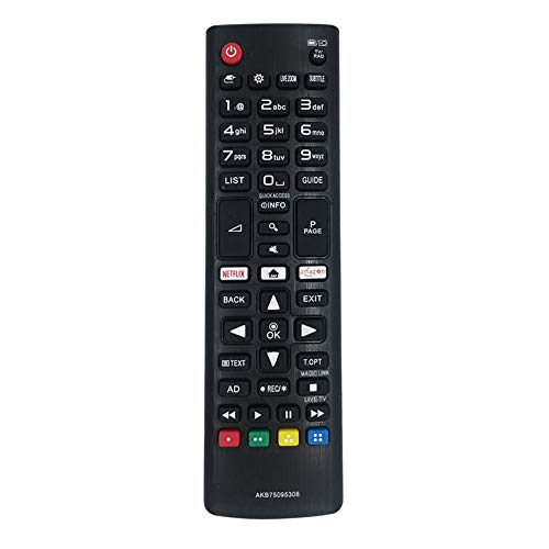 Nuevo control remoto de reemplazo para control remoto de tv lg akb75095308 ajuste para varios tv ultra hd de lg con netflix amazon botones