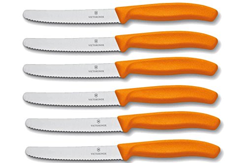 Victorinox Brötchen- Tomatenmesser 6er-Set Brötchenmesser Orange