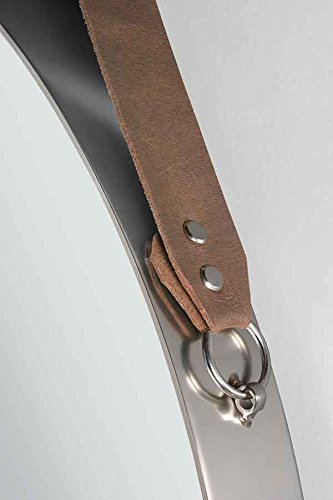 MY-Furniture DIPRE Runder Wandspiegel mit Lederriemen - 3