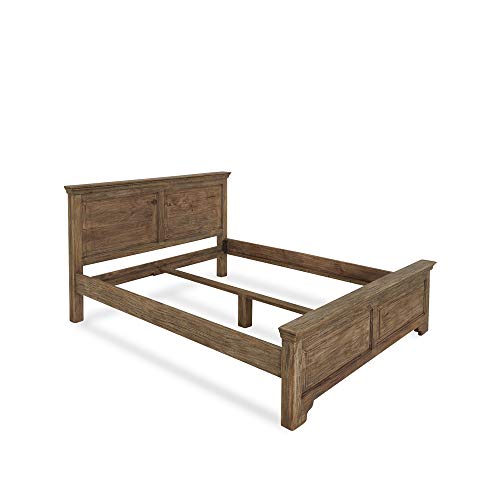 Bettgestell 180x200cm Holz massiv Mangoholz braun gebeizt Doppelbett Massivholz - Addis