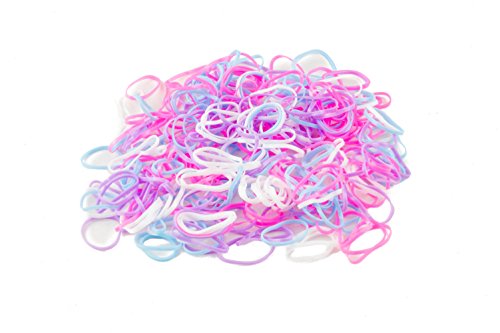Pack of 250 Braiding Bands. Ultra Elastic Ponytails. Small Mini Neoprene Bands Hair Braiding Elastics Polyurethane Bands for Dreads Braids By Mytoptrendz (Mix Pastel)